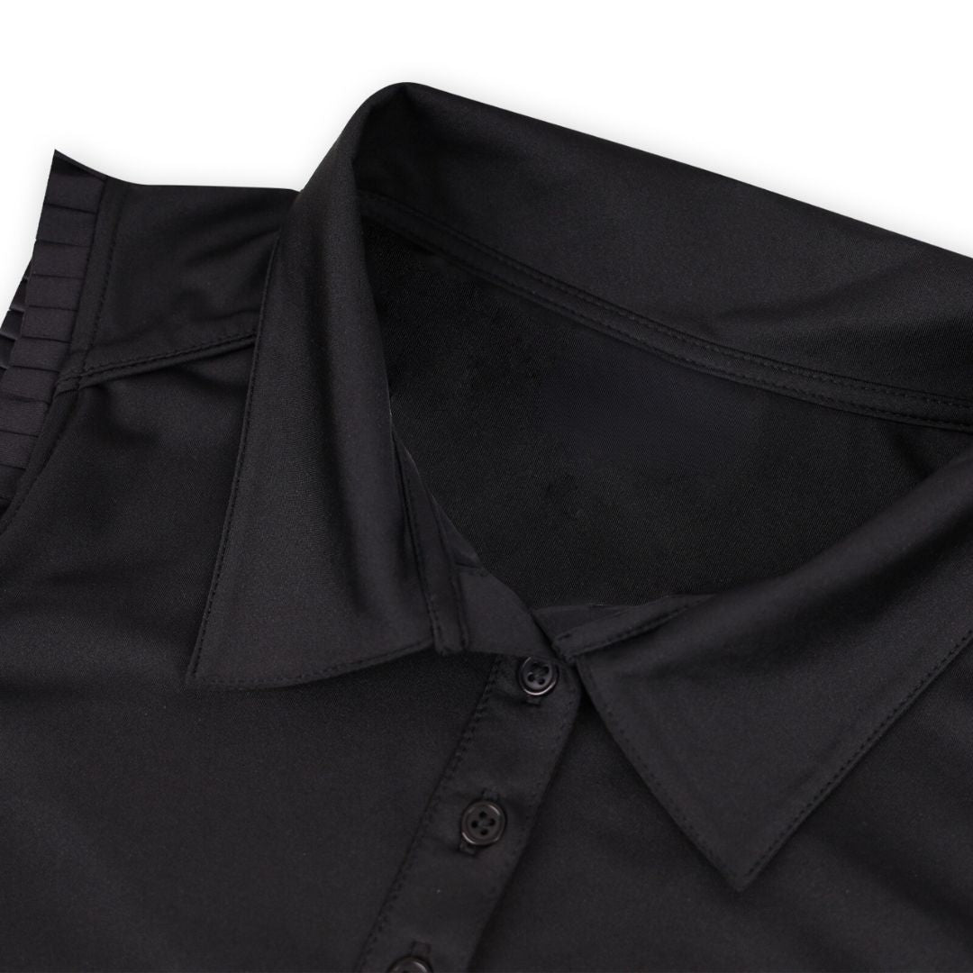 Ruffle Sleeveless Polo