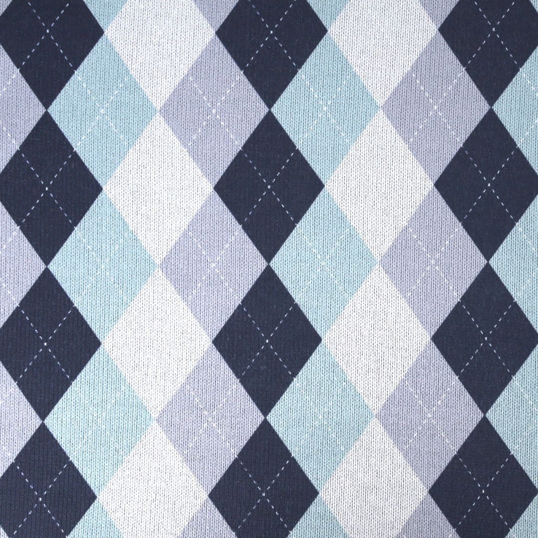 Long Sleeve Wolf Fleece Argyle with Fur