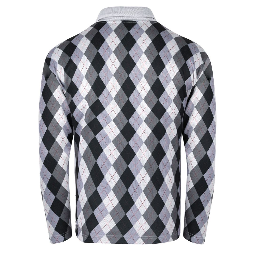 Long Sleeve Wolf Fleece Argyle with Fur