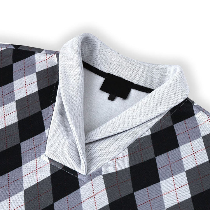 Long Sleeve Wolf Fleece Argyle with Fur