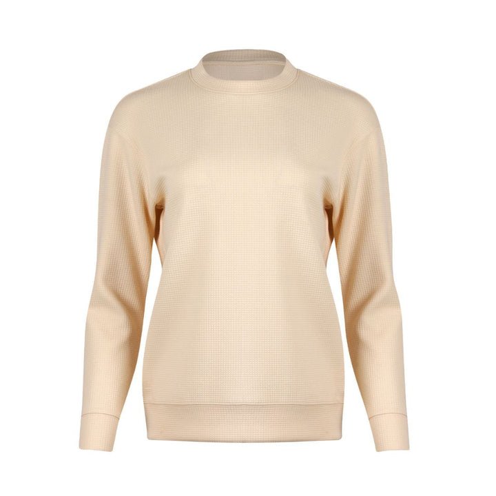 Waffle Long Sleeve Crew Neck
