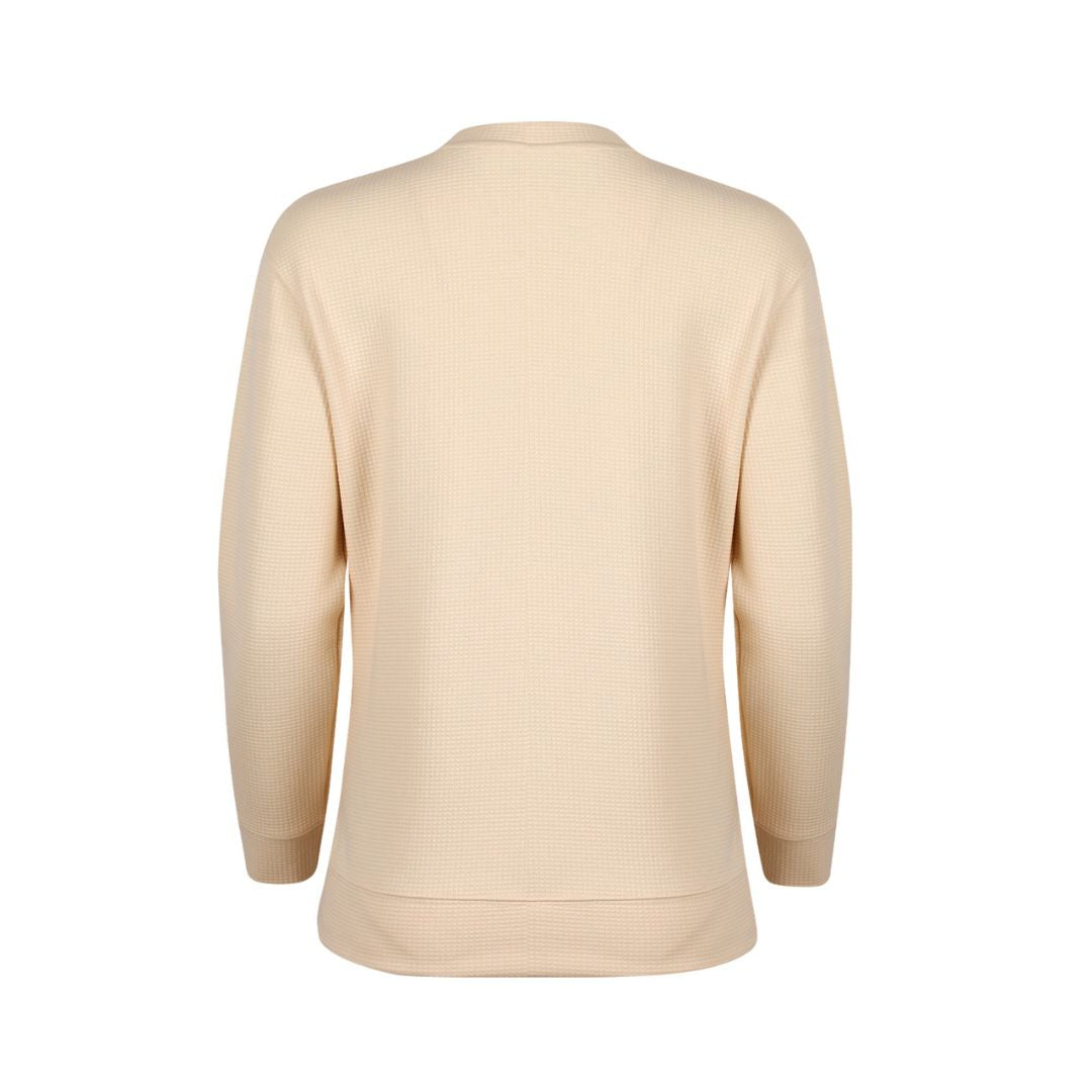 Waffle Long Sleeve Crew Neck