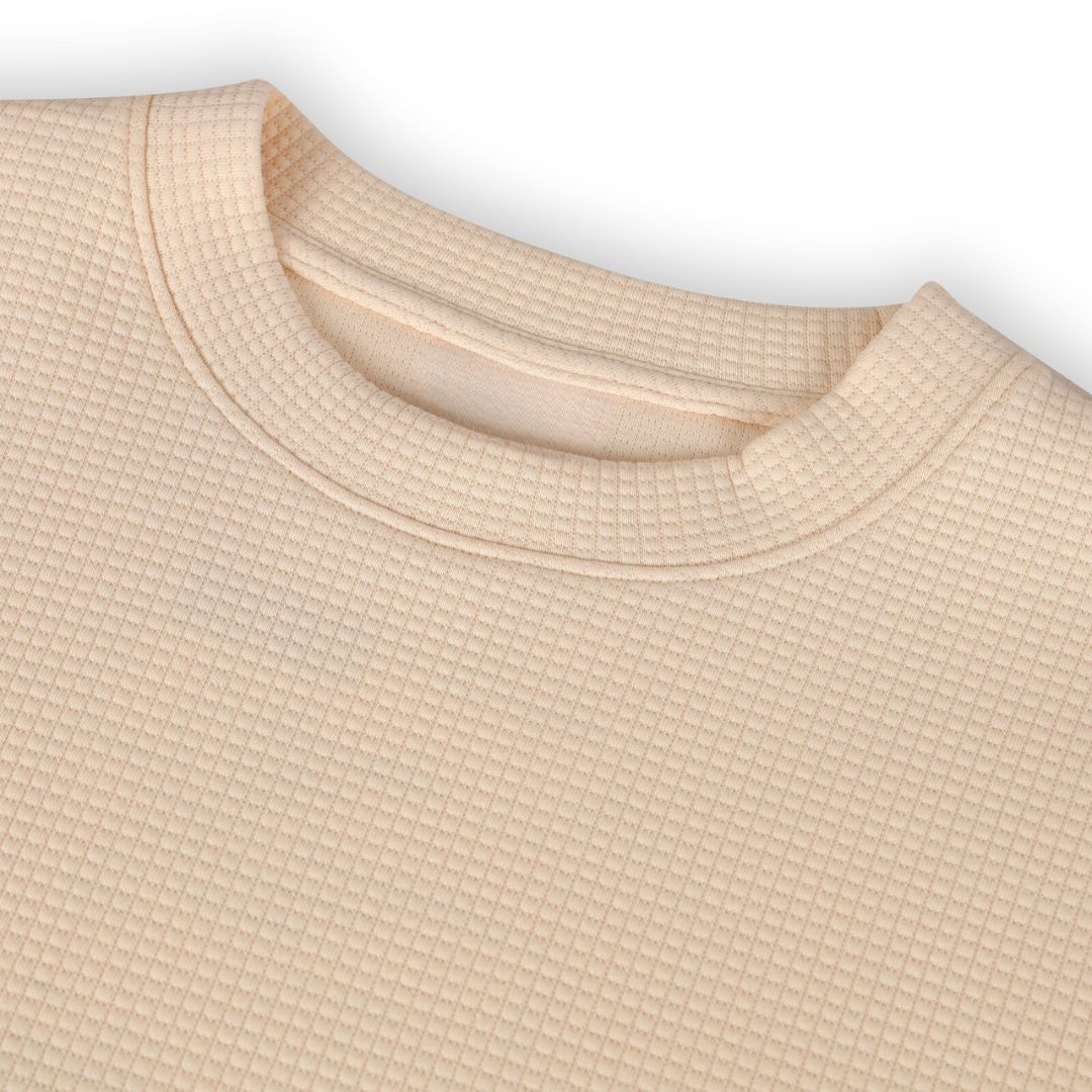 Waffle Long Sleeve Crew Neck