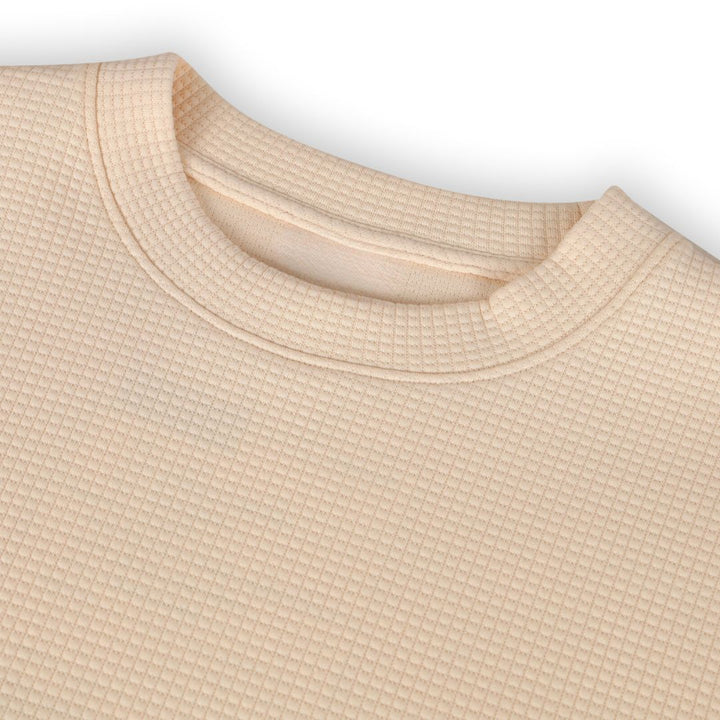 Waffle Long Sleeve Crew Neck