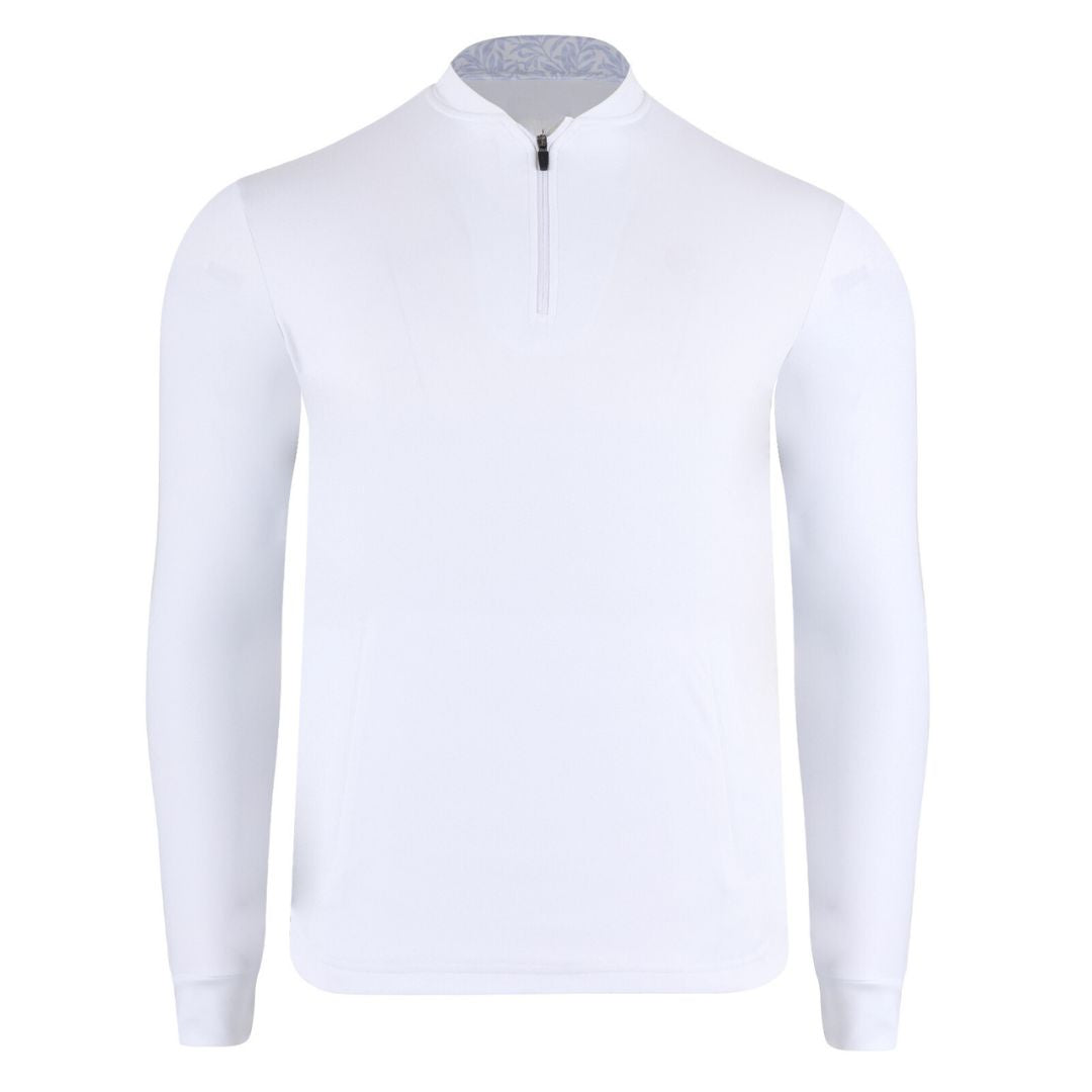 Men's Quarter Zip Henry neck Long Sleeve
