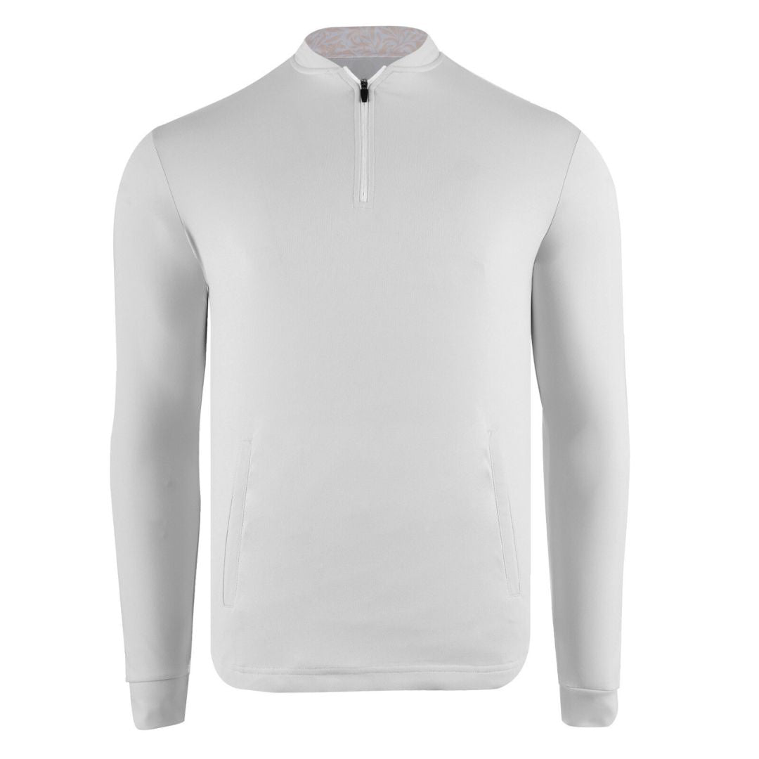 Men's Quarter Zip Henry neck Long Sleeve