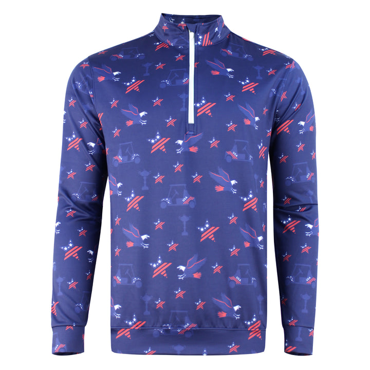 Printed Quarter Zip