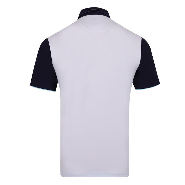 White-Navy with Stripe Polo Shirt