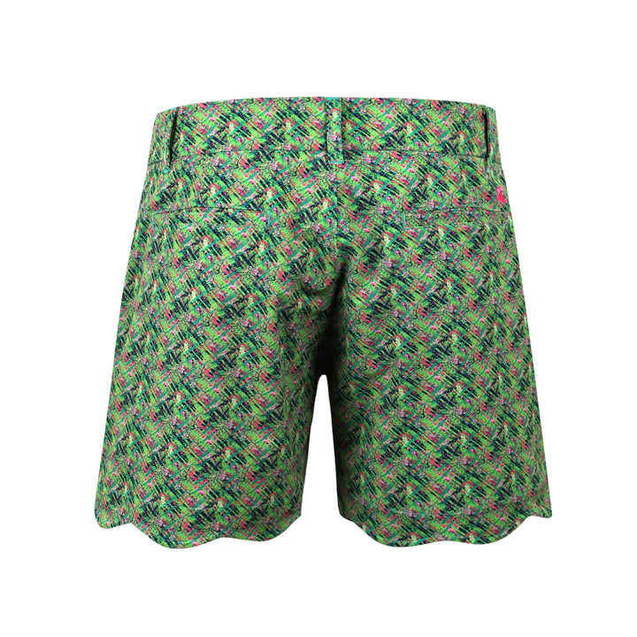 Scalloped hem shorts (Printed)