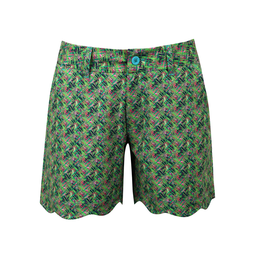 Scalloped hem shorts (Printed)