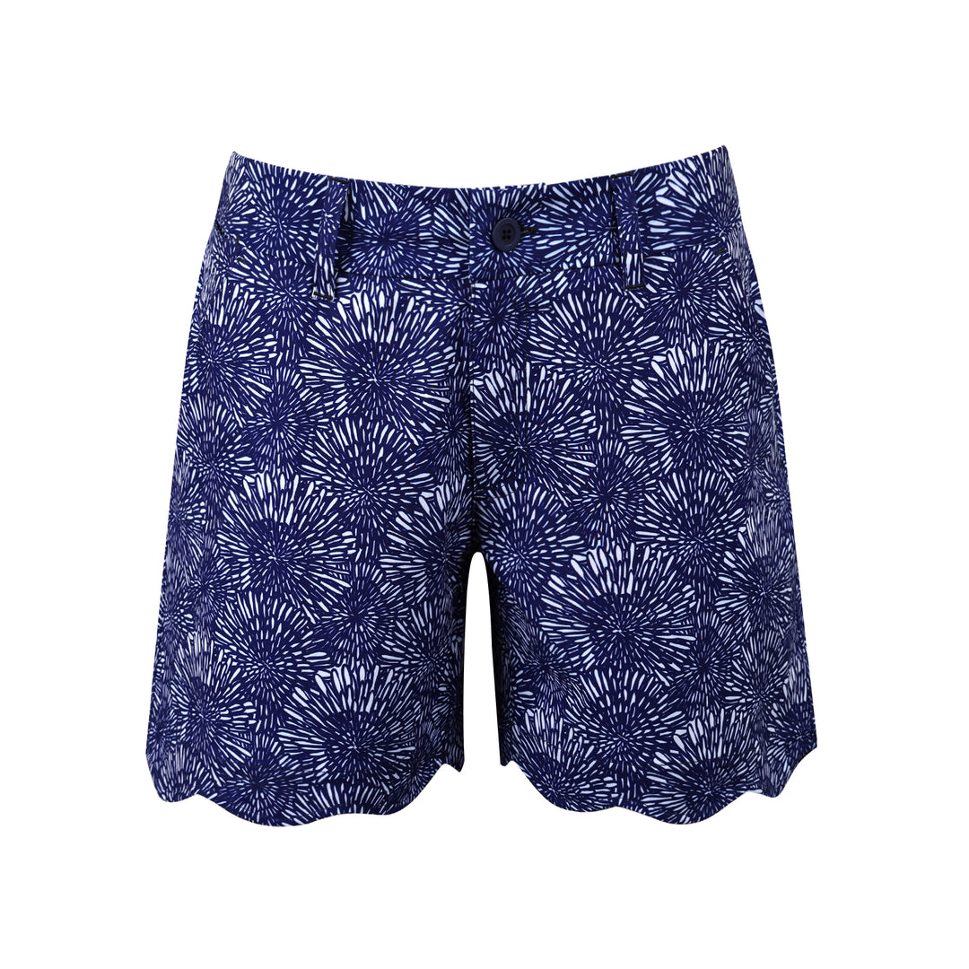Scalloped hem shorts (Printed)