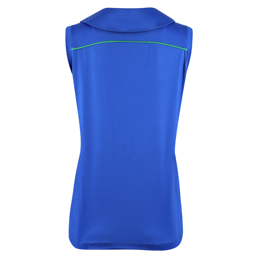 Scallop neck sleeveless polo