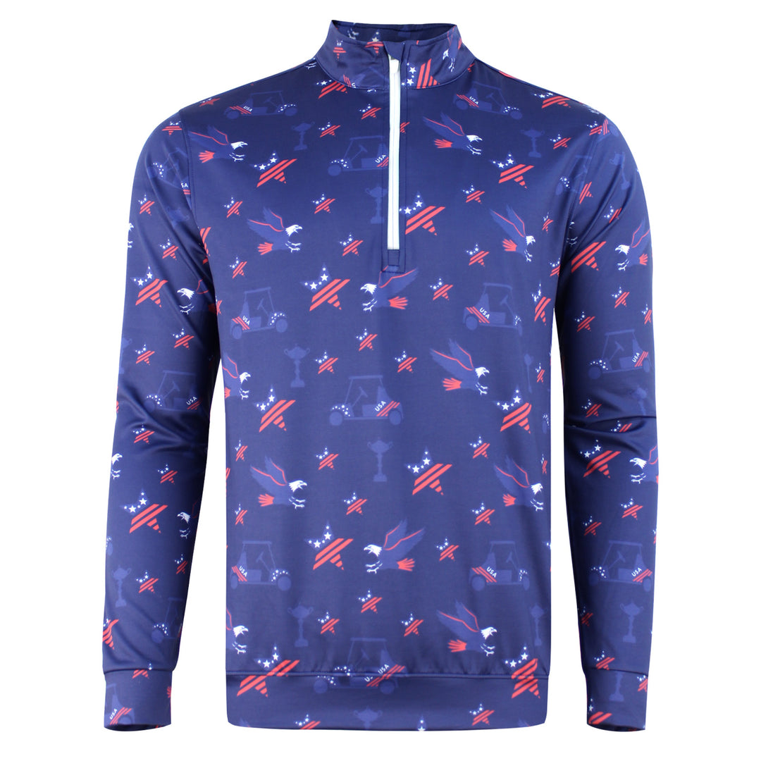 Printed Quarter Zip