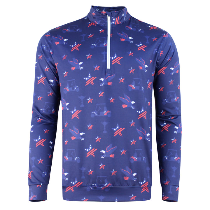 Printed Quarter Zip