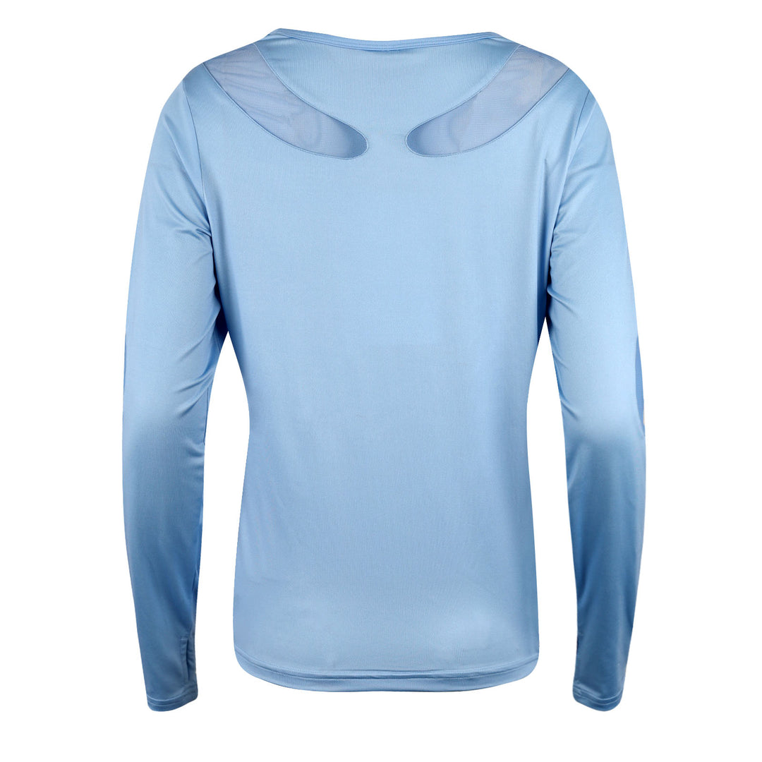 Mesh Cutout Layering Shirt