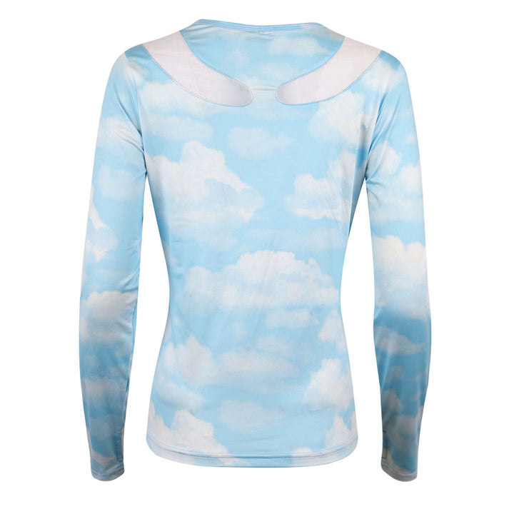 Mesh Cutout Layering Shirt